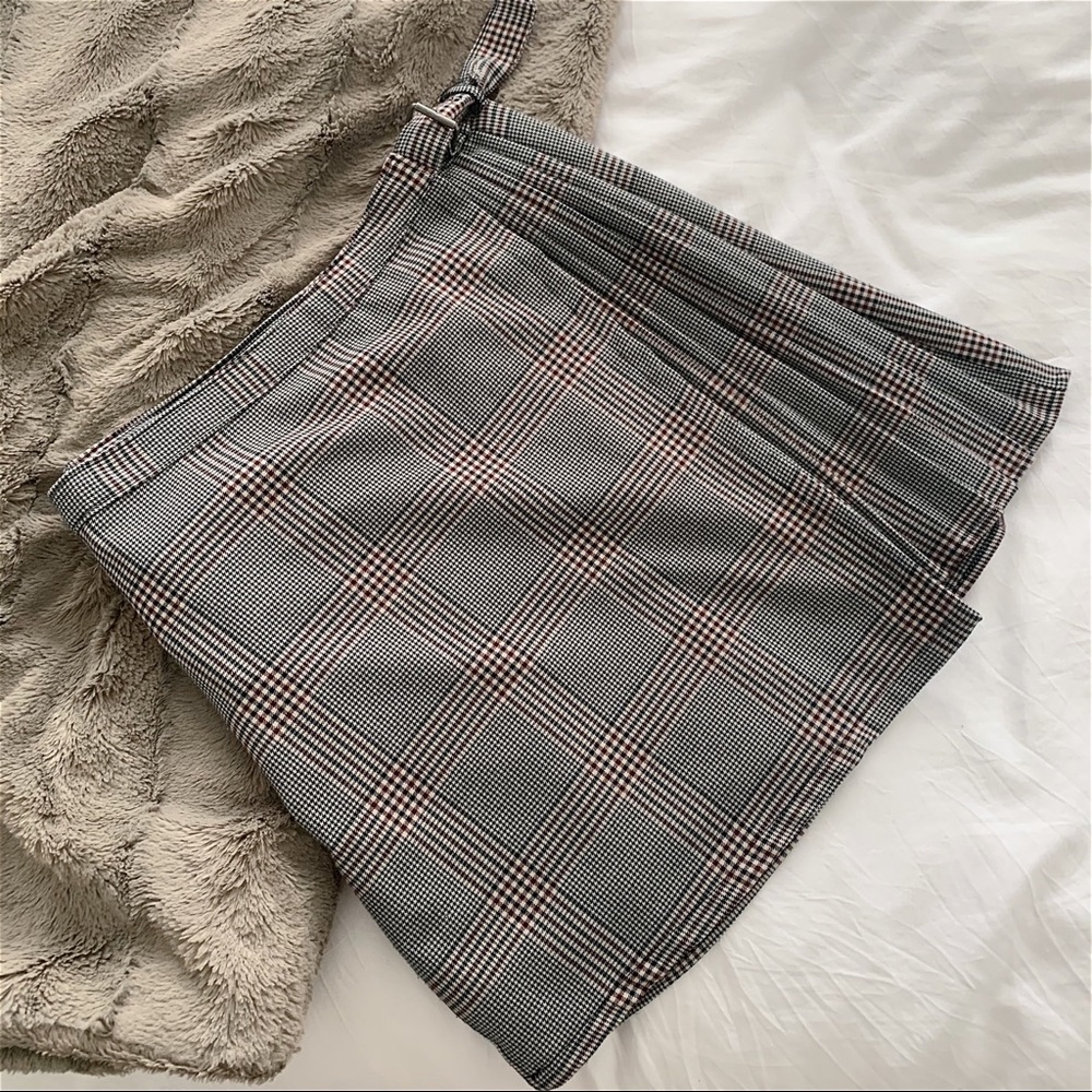Abercrombie wrap plaid mini skirt